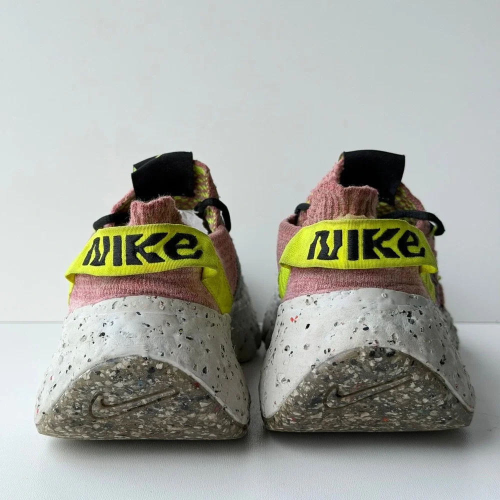 Nike Space Hippie 04 Sneakers Womens 7 Pink Lemon Venom Running Shoes Knit Gym